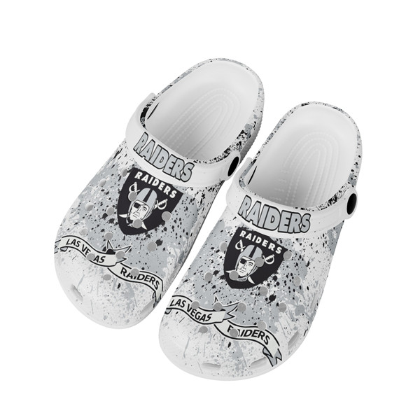Men's Las Vegas Raiders Bayaband Clog Shoes 004 Men's Las Vegas Raiders Bayaband Clog Shoes 004